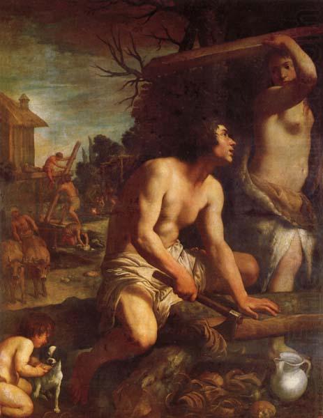 Guido Reni The Building of Noah's Ark oil painting picture